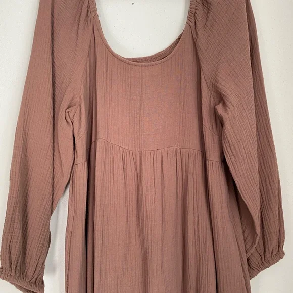 Universal Thread Brown Bishop Sleeve Sundress - Picture 2 of 6